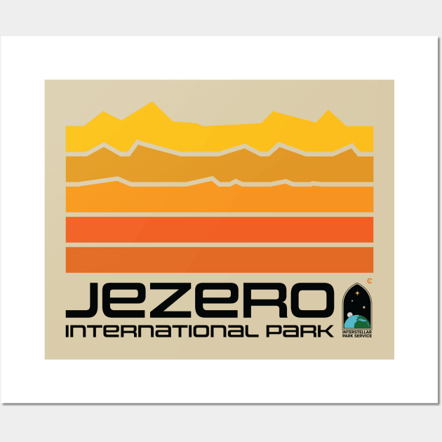 Jezero International Park Souvenir Wall Art by CuriousCurios